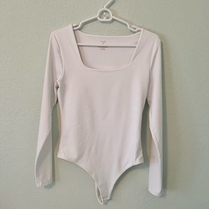 NUUDS white square neck bodysuit size Medium
